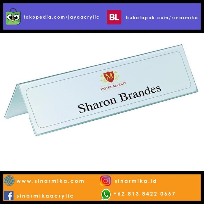 Gambar Desk Name atau Penanda Nama Meja Untuk Acara Meeting Hotel Restauran dari sinarmika Kota Tangerang Selatan Tokopedia