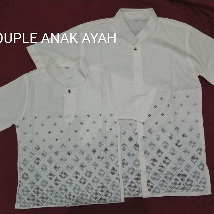 Gambar Baju koko couple anak ayah bordir ketupat bintang dari Netz Store Kab. Bandung Tokopedia