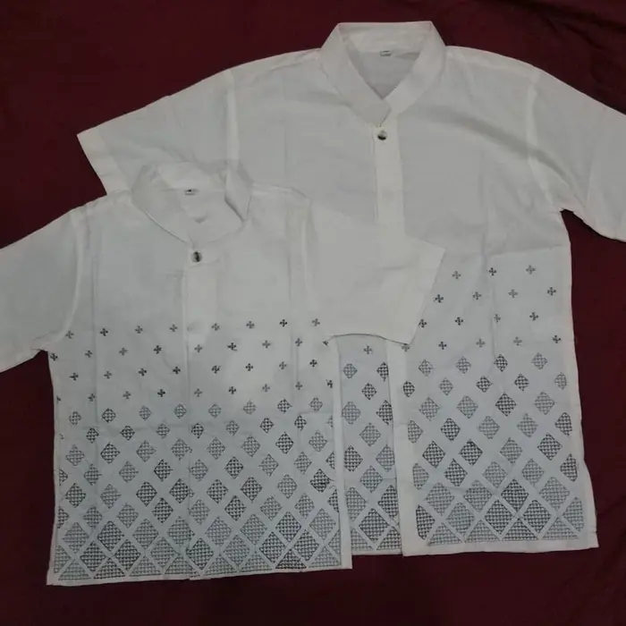 Gambar Baju koko couple anak ayah bordir ketupat bintang dari Netz Store Kab. Bandung 2 Tokopedia