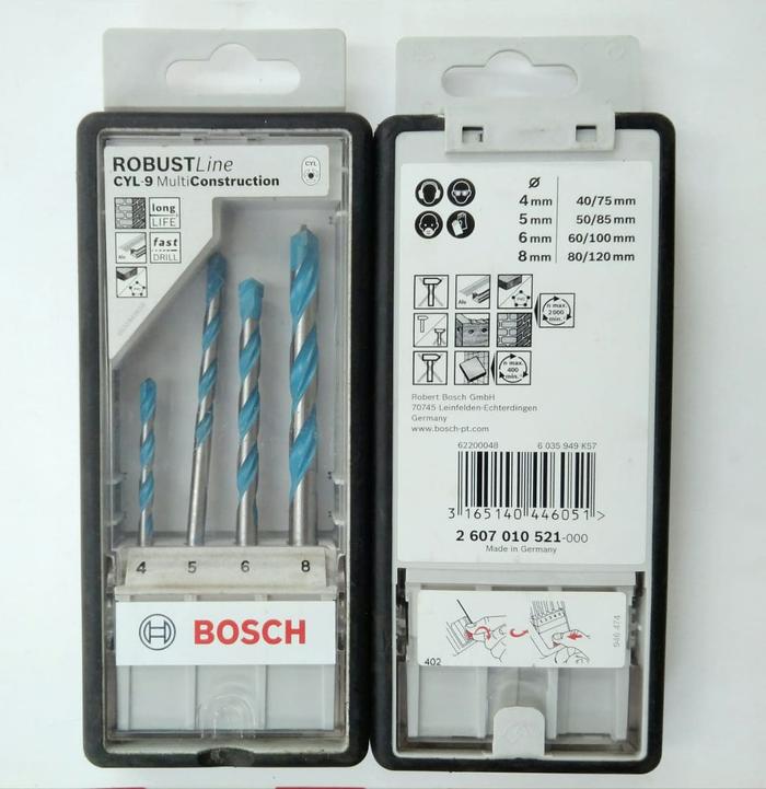 Gambar Bosch 4 Pcs, 4 - 8mm CYL-9 Mata Bor MultiConstruction Set dari MarkasPerkakas Kota Administrasi Jakarta Utara Tokopedia