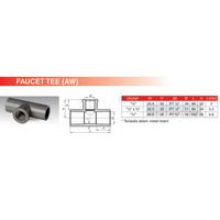 Gambar TEE DRAT Kuningan RUCIKA ½" inch AW PVC / Faucet Tee Metal TDD T 1/2" dari Crystal Supplier Kota Semarang 3 Tokopedia