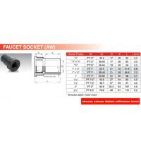Gambar SOK DRAT DALAM RUCIKA 1 x ¾" inch AW PVC / Faucet Socket SDD 1 x 3/4" dari Crystal Supplier Kota Semarang 3 Tokopedia