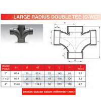 Gambar LARGE RADIUS DOUBLE TEE RUCIKA 4" inch D WLT PVC / DWLT / DWL T 4" dari Crystal Supplier Kota Semarang 3 Tokopedia