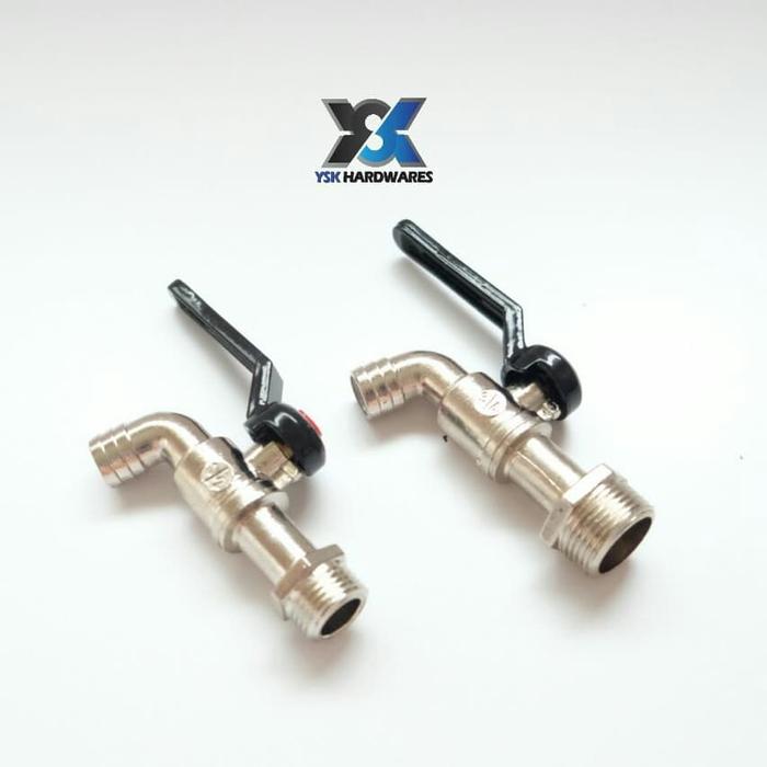 Gambar kran air crome gagang lurus ukuran 1/2" dari MJM BEARING Kota Surabaya Tokopedia
