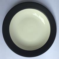 Gambar Piring sup hitam Rim export|Soup plate black Rim NRT2 dari GALAXY House Hold Ceramics Kota Bekasi 1 Tokopedia