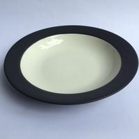 Gambar Piring sup hitam Rim export|Soup plate black Rim NRT2 dari GALAXY House Hold Ceramics Kota Bekasi 2 Tokopedia