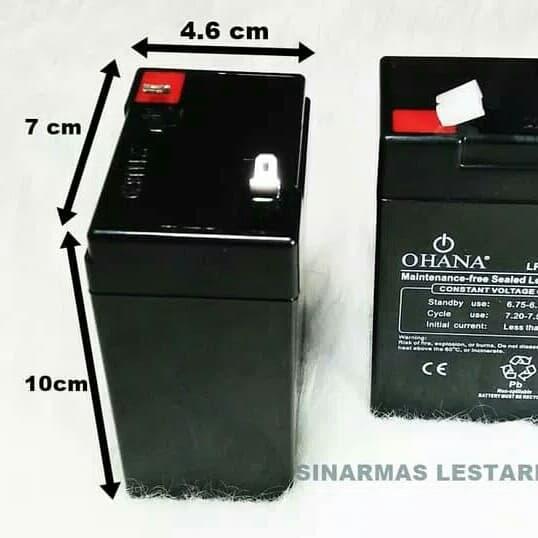 Gambar Bateray Accu OHANA 6Volt/ 6v-4.0Ah Recharger/Original dari thunderking_NEW Kota Administrasi Jakarta Utara Tokopedia