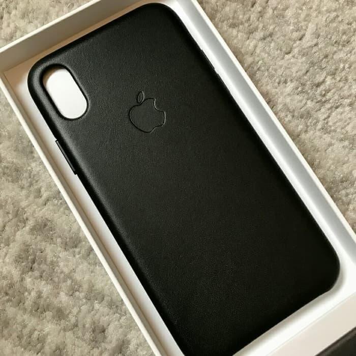 Gambar ORIGINAL Leather Case Aplle iphone X 100 Di Jamin Original BLACK dari acc go public Kota Medan Tokopedia