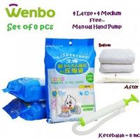 Gambar Wenbo Vacuum Bag Set 8 Vacum Bag Vakum Plastik Kantong Penyimpan Baju dari GROSIR BARANG UNIK LUCU Kota Surabaya 5 Tokopedia