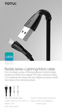 Gambar TOTU CABLE CHARGING FLEXIBLE SERIES IPHONE LIGHTNING BLA-033 dari Original Shop Nillkin Kota Administrasi Jakarta Pusat 1 Tokopedia
