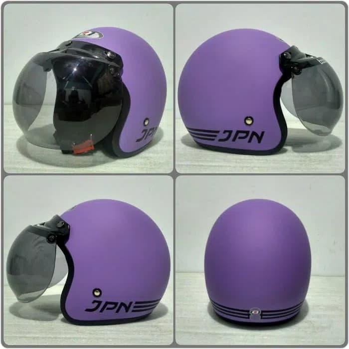 Gambar Helm Bogo JPN ARC •Ungu ~ Doff• Retro Clasic (ORIGINAL) dari Pusat.grosir_bandung Kota Bandung Tokopedia
