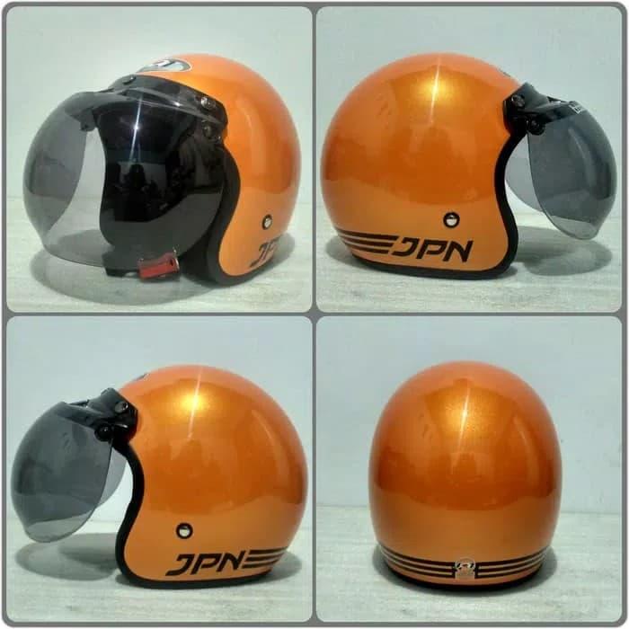 Gambar Helm Bogo JPN ARC •Orange ~ Glossy• Retro Clasic (ORIGINAL) dari Pusat.grosir_bandung Kota Bandung Tokopedia
