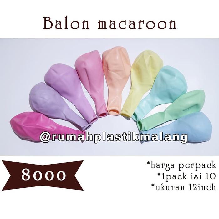 Gambar Balon karet / latex macaroon / soft / pastel dari rumah plastik malang Kota Malang Tokopedia