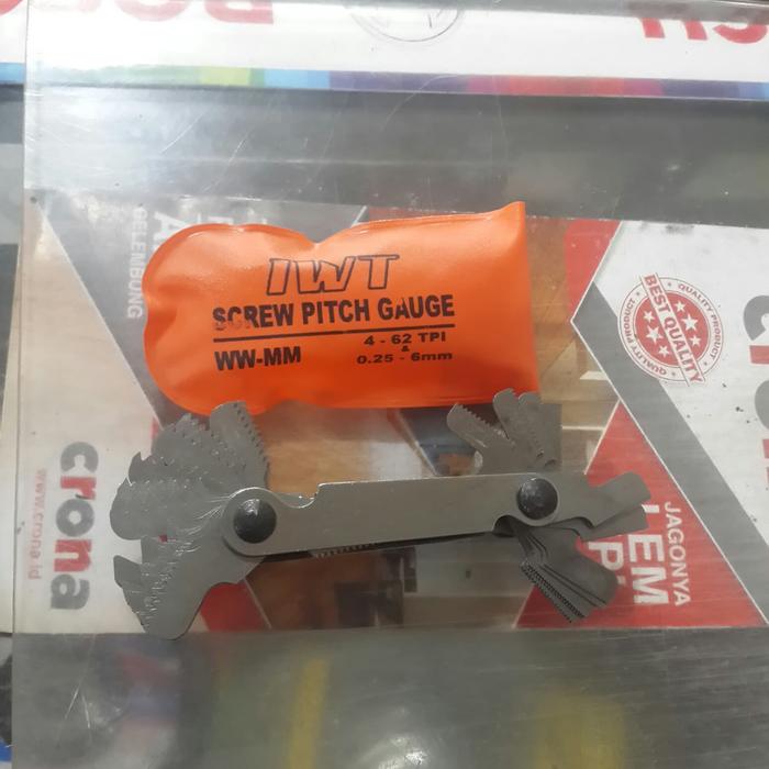 Gambar Mall Drat / Pitch Gauge 0.25 - 6 mm IWT dari Hanna Teknik Kota Depok Tokopedia