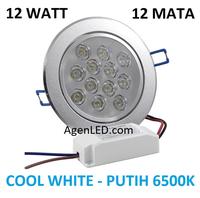 Gambar Lampu Downlight LED Spot sorot 12W PUTIH 12 w watt mata 12watt WHITE dari AgenLED Kota Administrasi Jakarta Pusat 1 Tokopedia