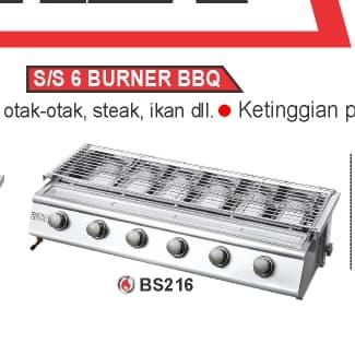Gambar bs 216 pangangan 6 tungku steinless burner dari Olszone.id Kota Medan Tokopedia