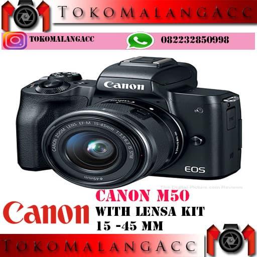 Gambar Canon Eos M50 Lensa Kit 15-45mm - Hitam dari Malanghobbies Store Kota Malang Tokopedia