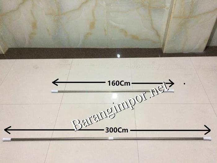 Gambar Tiang Jemuran 160-300Cm Stainless Steel/Tiang tirai/jemuran/baju/nike dari Lapak barang impor Jakarta Barat Tokopedia