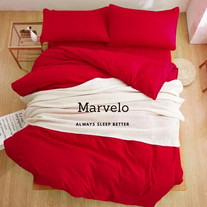 Gambar Marvelo Bedcover Sprei Set Katun Tinggi 30 Merah Cabe Size 180 cm dari Marvelo Bedding Kab. Sleman Tokopedia