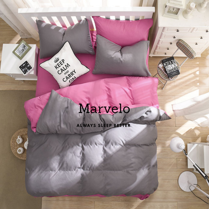 Gambar Marvelo Bedcover Sprei Set Katun Tinggi 30 Pink Abu Size 100 cm dari Marvelo Bedding Kab. Sleman Tokopedia