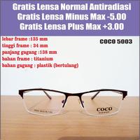 Gambar FRAME KACAMATA MINUS KOREA COCO 5003 FREE LENSA ANTI RADIASI dari RAJA KACAMATA GROSIR Kota Surabaya 1 Tokopedia