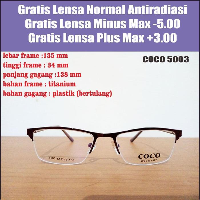 Gambar FRAME KACAMATA MINUS KOREA COCO 5003 FREE LENSA ANTI RADIASI dari RAJA KACAMATA GROSIR Kota Surabaya Tokopedia