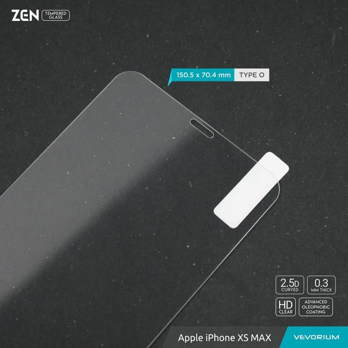 Gambar VEVORIUM ZEN 2.5D Clear Apple iPhone XS MAX Tempered Glass dari Vevorium Kota Surabaya Tokopedia
