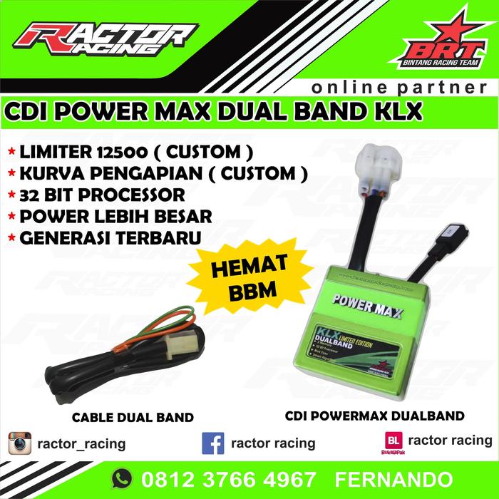 Gambar CDI BRT POWERMAX DUALBAND KLX HIJAU 150 LIMITED EDITION BRT dari ractor_racing Kab. Sleman Tokopedia