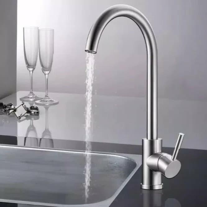 Gambar Kran sink mixer stainles sus 304/ keran cuci piring panas dingin dari Dunia Sanitary98 Kota Administrasi Jakarta Pusat Tokopedia