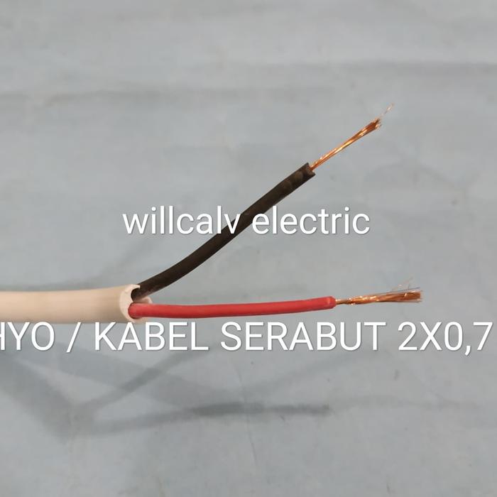 Gambar KABEL ISI 2 SERABUT HYO 2X0.75 - KABEL SERABUT ISI 2 HYO 2X0.75 PUTIH dari WILLCALV ELECTRIC Kota Tangerang Selatan Tokopedia