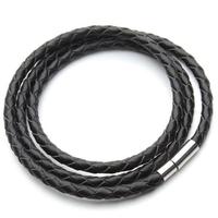 Gambar 10EF Gelang Braided Kulit 3 Laps - Black dari PusakaID Kota Bandung 1 Tokopedia