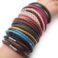 Gambar 10EF Gelang Braided Kulit 3 Laps - Black dari PusakaID Kota Bandung 2 Tokopedia