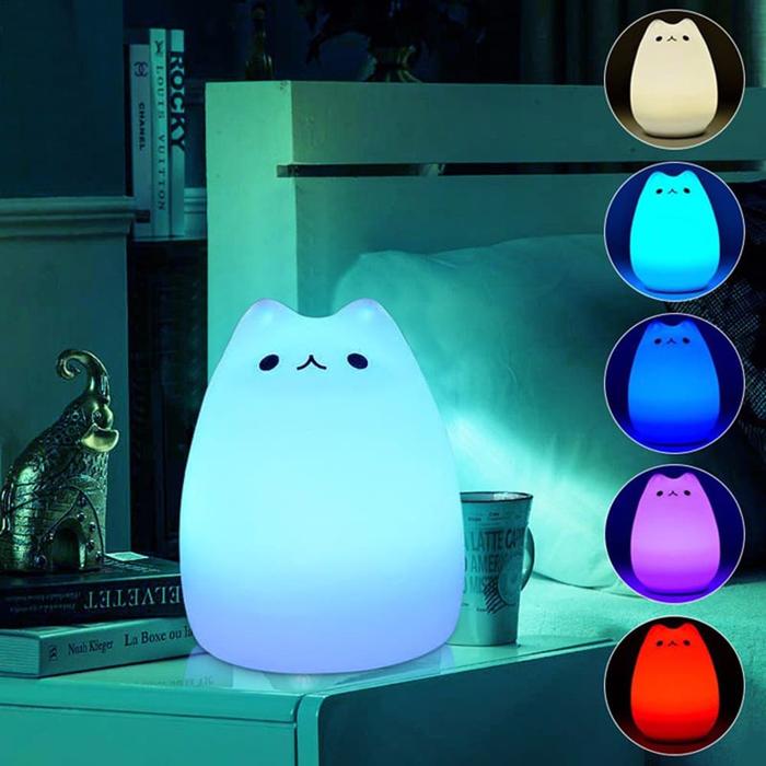 Gambar 251A Lampu 7 Warna Model Kucing Lucu - LJC-101 - White dari PusakaID Kota Bandung Tokopedia