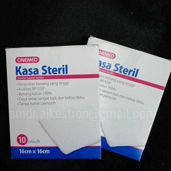 Gambar kasa steril onemed 16x16cm dari smdr.alkestron Kota Administrasi Jakarta Barat Tokopedia