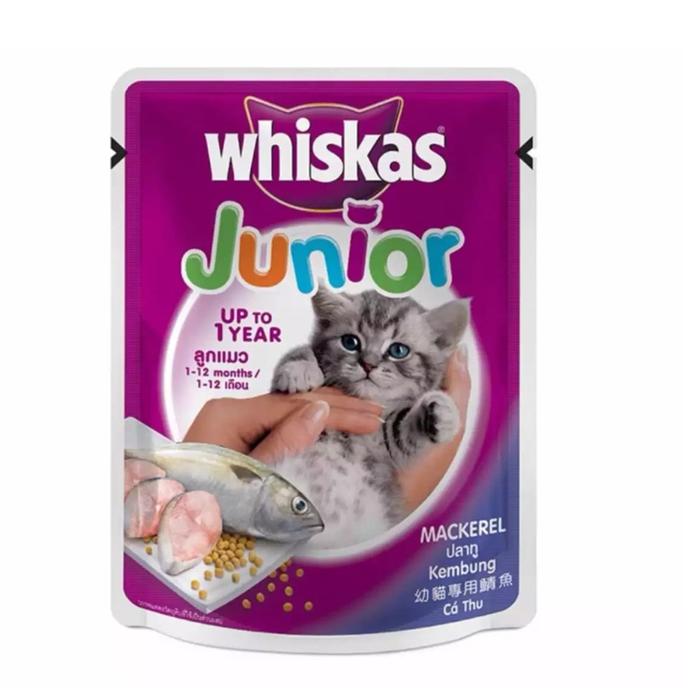Gambar Cleine Tadita - Whiskas Pouch Junior Kitten Mackerel dari Cleine Tadita Petshop Kota Cimahi Tokopedia