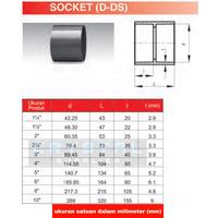 Gambar SOK POLOS RUCIKA 5" inch D DS PVC / SOCKET / Soket Tanpa Drat DDS 5" dari Crystal Supplier Kota Semarang 3 Tokopedia
