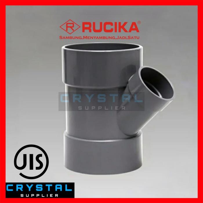Gambar Tee Y 45° RUCIKA 3 x 2" inch D-Y PVC / Y Branch / TY 45 derajat D Y dari Crystal Supplier Kota Semarang Tokopedia
