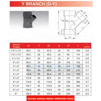 Gambar Tee Y 45° RUCIKA 3 x 2" inch D-Y PVC / Y Branch / TY 45 derajat D Y dari Crystal Supplier Kota Semarang 3 Tokopedia