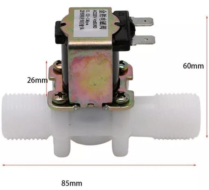 Gambar SELENOID VALVE PLASTIK DRAT LURUS 1/2 IN KRAN AIR LISTRIK AC 220V NC dari Pi Toserba Kota Medan Tokopedia