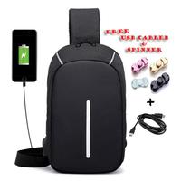 Gambar Tas Slempang GLOW XD 03 USB Charger Waterproof FREE SPINNER Selempang dari Brewok Grosir Jakarta Pusat 5 Tokopedia