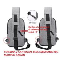 Gambar Tas Slempang GLOW XD 03 USB Charger Waterproof FREE SPINNER Selempang dari Brewok Grosir Jakarta Pusat 3 Tokopedia