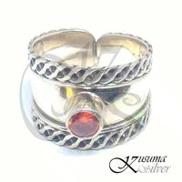 Gambar Cincin Ring Perak Silver Bali Kaki Lebar Spiral Mata Merah Asli 925 dari Kusuma Silver Lovina Kab. Buleleng 4 Tokopedia