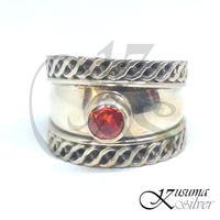 Gambar Cincin Ring Perak Silver Bali Kaki Lebar Spiral Mata Merah Asli 925 dari Kusuma Silver Lovina Kab. Buleleng 1 Tokopedia