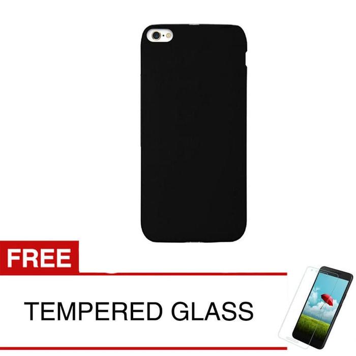 Gambar Case for Vivo V5s - 5.5 inch - Slim Soft Case - Hitam Solid+Temp Glass dari Mentari Grasindo Teknik Kota Administrasi Jakarta Barat Tokopedia