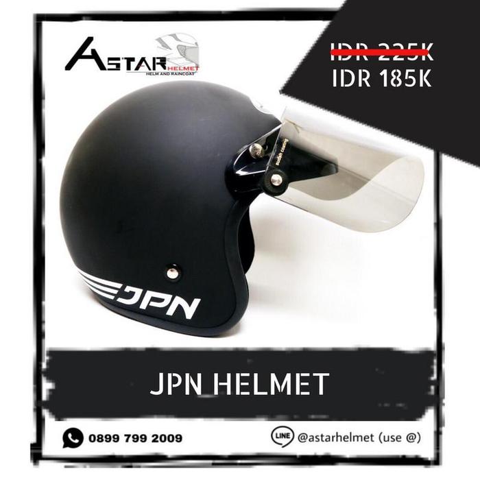 Gambar Helm Bogo Jpn Hitam Doff   Kaca Datar / Cembung dari PUSAT SAUNA SUIT Kota Bandung Tokopedia