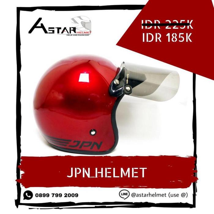 Gambar Helm Bogo Jpn Maroon Glos   Kaca Datar / Cembung dari PUSAT SAUNA SUIT Kota Bandung Tokopedia