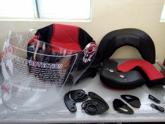 Gambar Busa Halfface NHK R6 Kancing Besi Full   Kaca Bening dari PUSAT SAUNA SUIT Kota Bandung Tokopedia