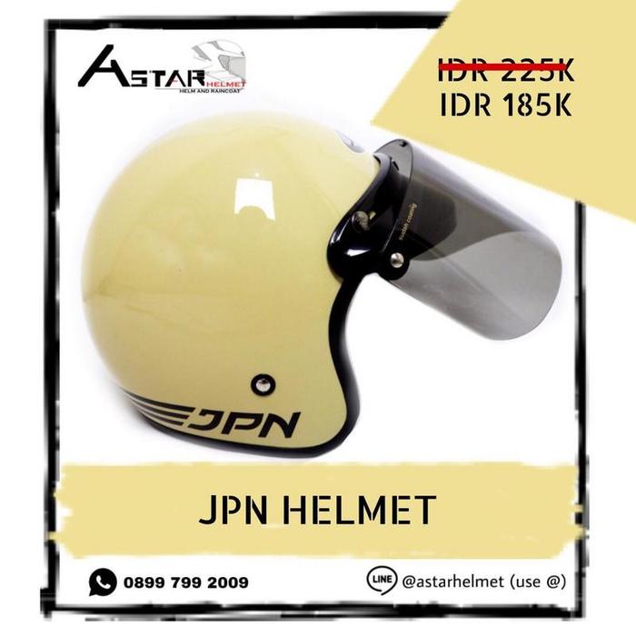 Gambar Helm Bogo Jpn Cream   Kaca Datar / Cembung dari HelmPro Kota Bandung Tokopedia