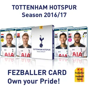 kartu bola Fezballer Cards TOTTENHAM HOTSPURS season 2016-2017