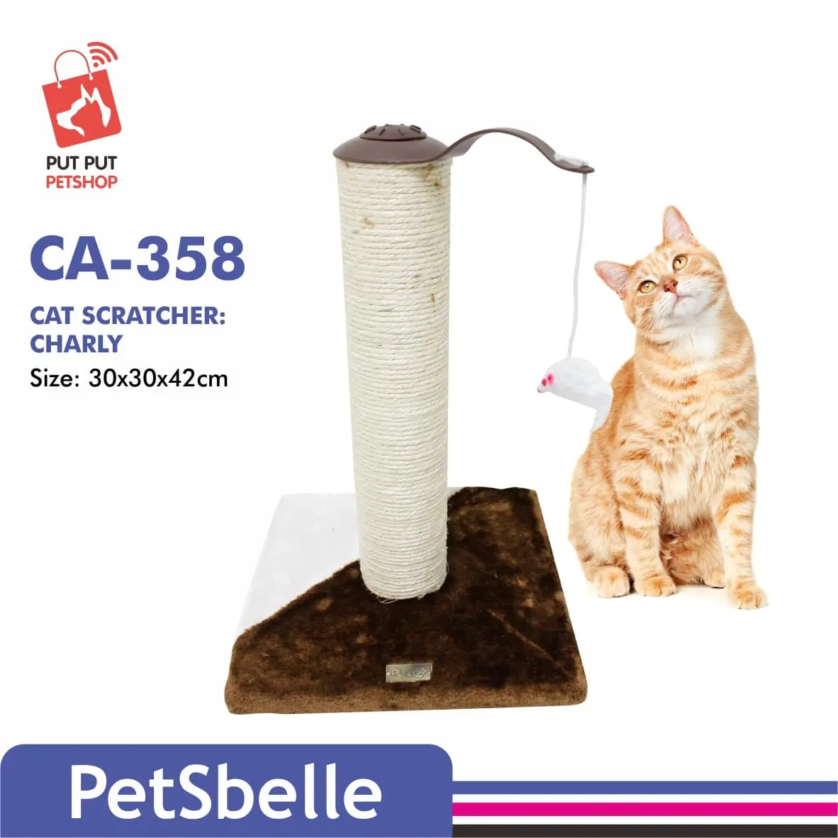 Mainan kucing CA-358 charly 30x30x42cm